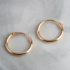 9ct Gold 11mm Fine Hoop Earrings