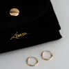 9ct Gold 11mm Fine Hoop Earrings