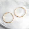 9ct Gold 18mm Fine Hoop Earrings