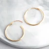 9ct Gold 18mm Fine Hoop Earrings
