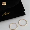 9ct Gold 18mm Fine Hoop Earrings