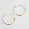 9ct Gold 25mm Fine Hoop Earrings