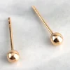 9ct Gold 3mm Polished Ball Stud Earrings
