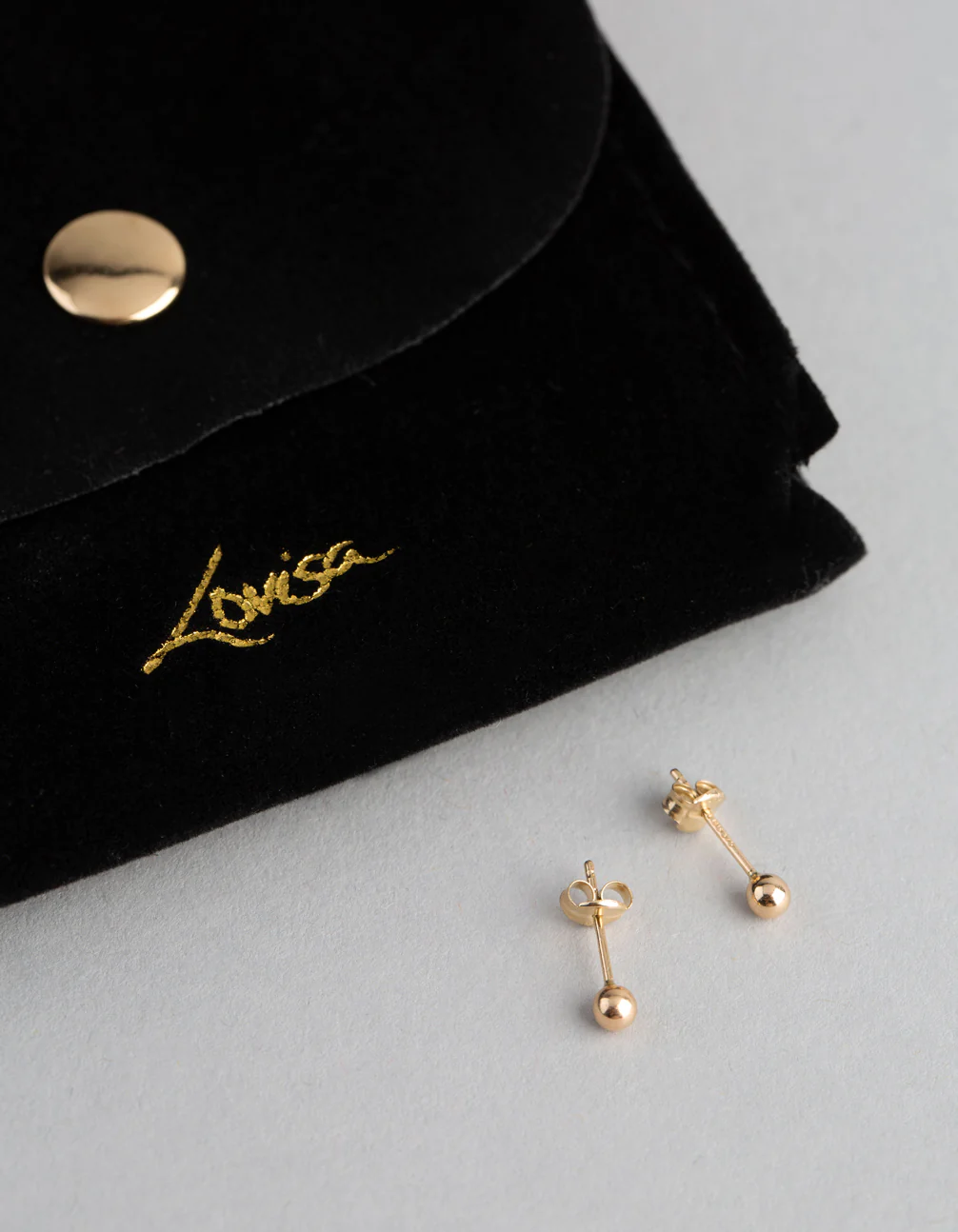 9ct Gold 3mm Polished Ball Stud Earrings