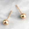9ct Gold 4mm Polished Ball Stud Earrings