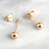 9ct Gold 4mm Polished Ball Stud Earrings