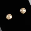 9ct Gold 6mm Polished Ball Stud Earrings