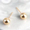 9ct Gold 6mm Polished Ball Stud Earrings