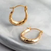 1616-9ct-gold-diamond-cut-creole-hoop-earrings-2.webp 9ct Gold Diamond Cut Creole Hoop Earrings
