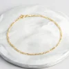 9ct Gold Figaro Chain Bracelet