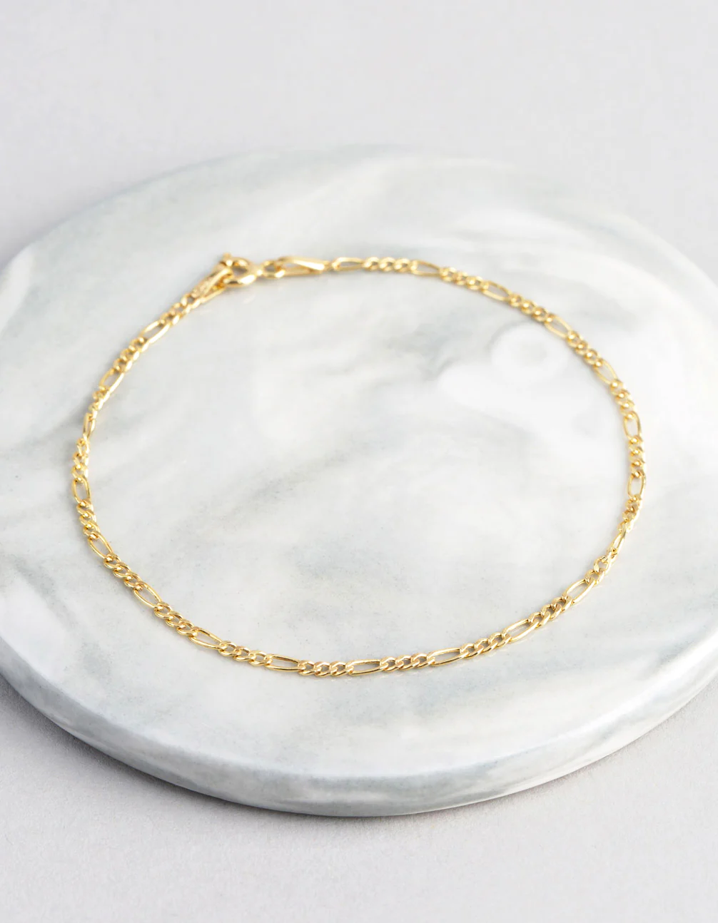 9ct Gold Figaro Chain Bracelet