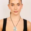 162-antique-silver-swirl-shell-pendant-cord-necklace-3.webp Antique Silver Swirl Shell Pendant Cord Necklace