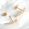9ct Gold Graduated Star Stud Earrings
