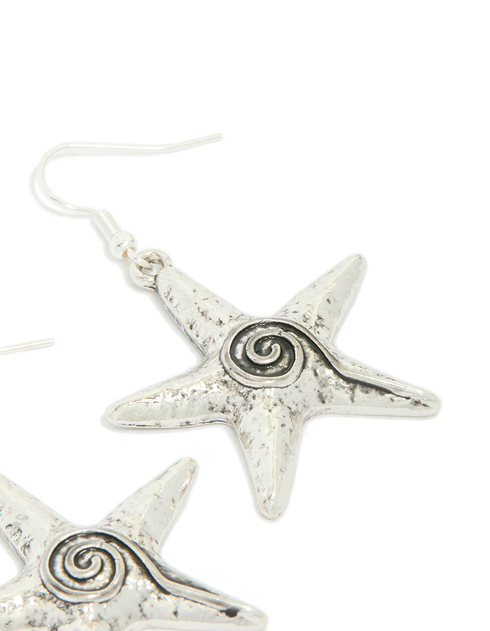 163-antique-silver-swirl-starfish-hook-earrings-5.webp Antique Silver Swirl Starfish Hook Earrings