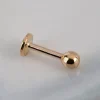 9ct Gold Polished Ball Flat Back