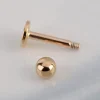 9ct Gold Polished Ball Flat Back