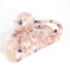 Acetate Pink Marble Wide Clip