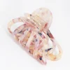 Acetate Pink Marble Wide Clip