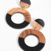 Acrylic & Wood Drop Earrings