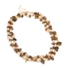Acrylic Beaded & Tigers Eye Semi Precious Stone Boho Layered Necklace