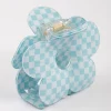 Acrylic Blue Cut Out Flower Claw Clip