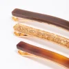 Acrylic Brown Slide Claw Clip Pack