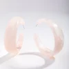 Acrylic Cloudy Hoop Earrings