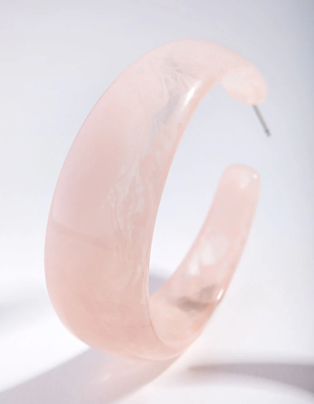 Acrylic Cloudy Hoop Earrings