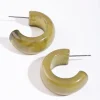 Acrylic Curve Half Hoop Earrings