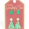 Acrylic Festive Tree Stud Earrings 2-Pack