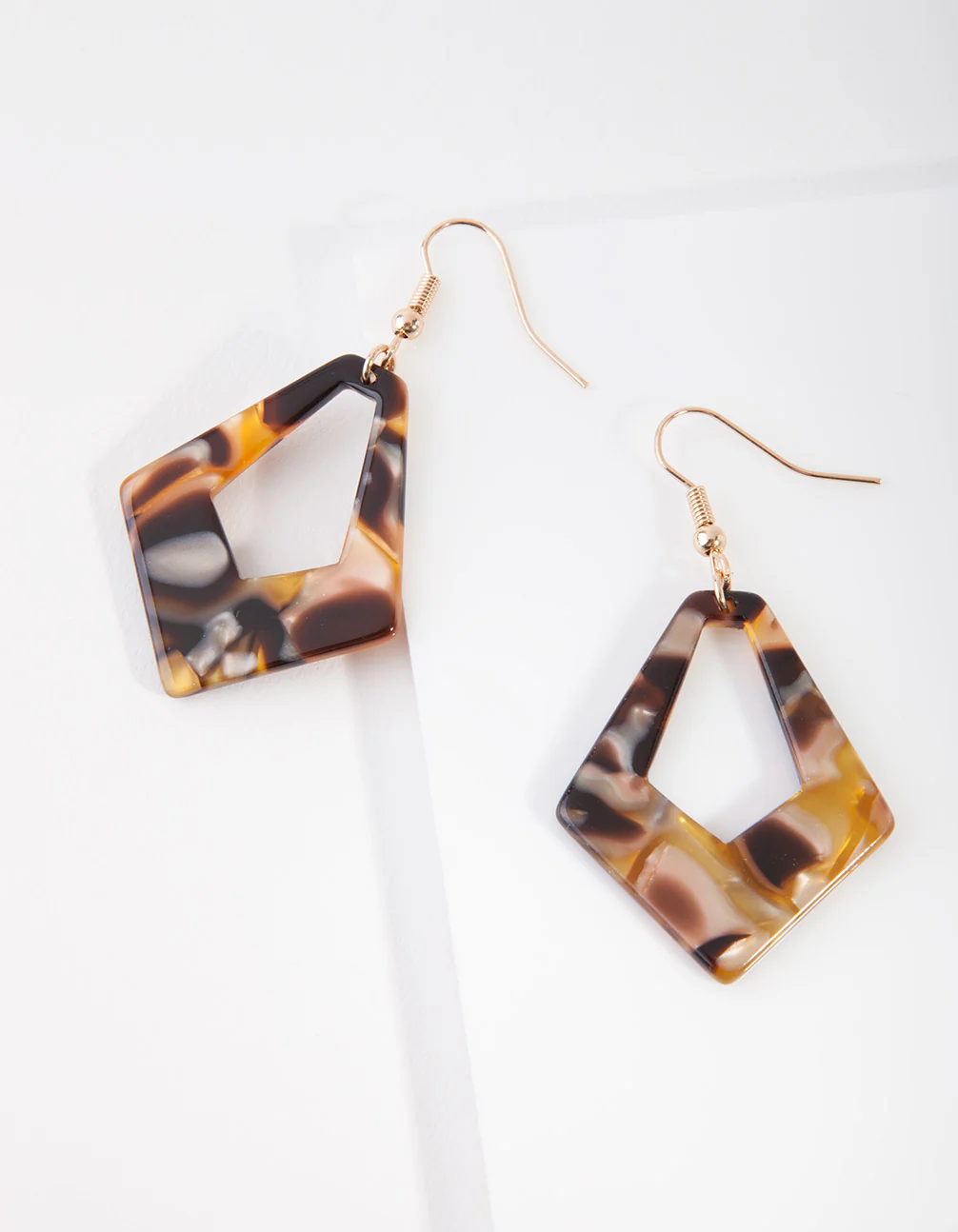 Acrylic Geometric Shape Drop Earrings
