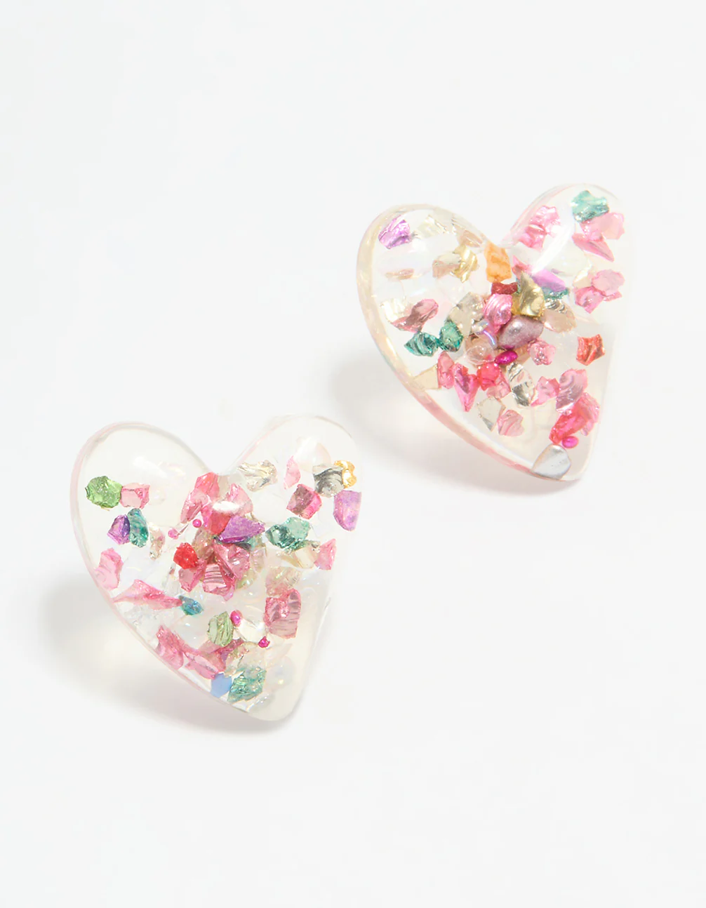 1684-acrylic-glitter-bubble-heart-stud-earrings-1.webp Acrylic Glitter Bubble Heart Stud Earrings