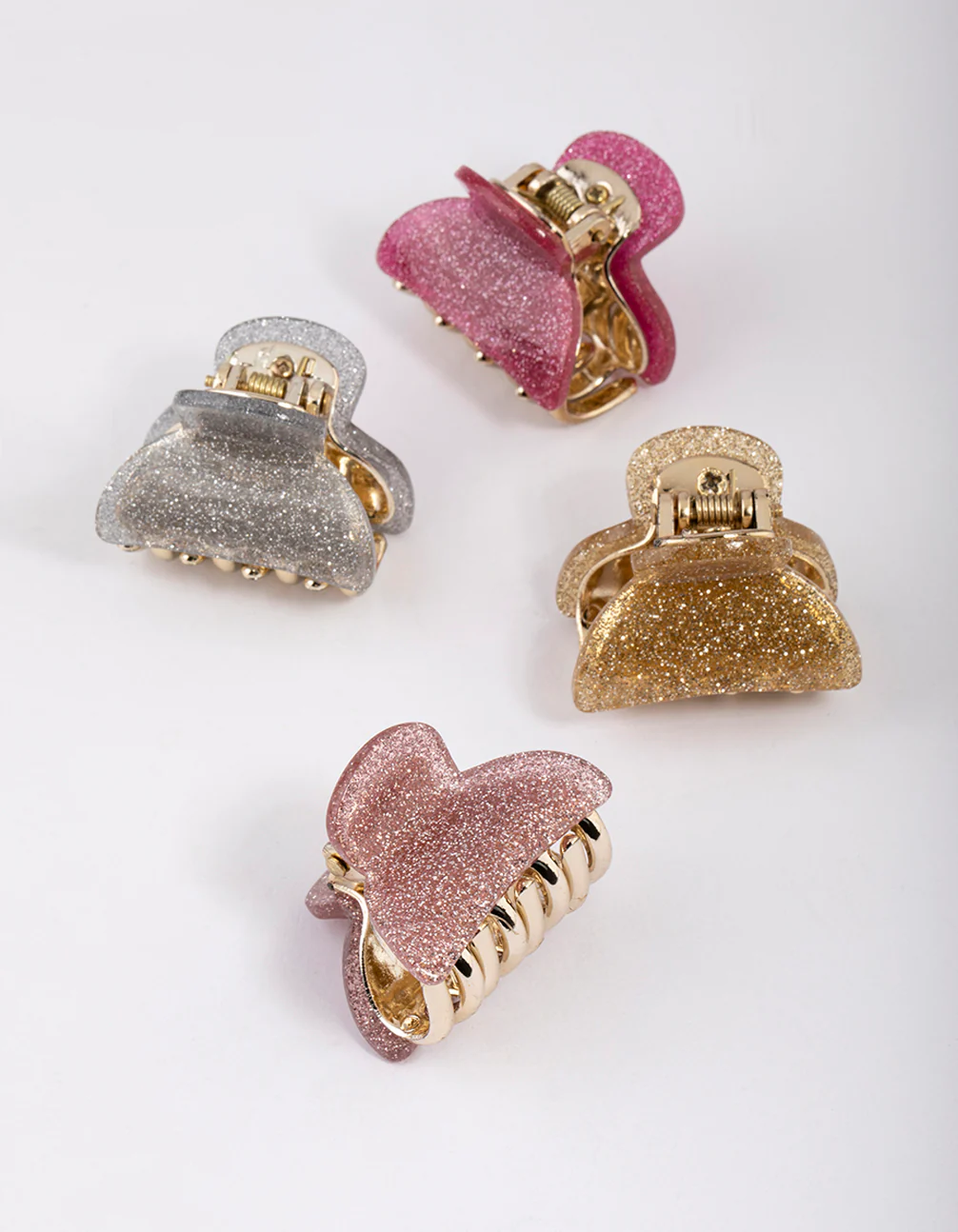 Acrylic Glitter Claw Clip 4-Pack