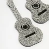Acrylic Glitter Guitar Drop Earrings