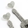 Acrylic Glitter Guitar Drop Earrings