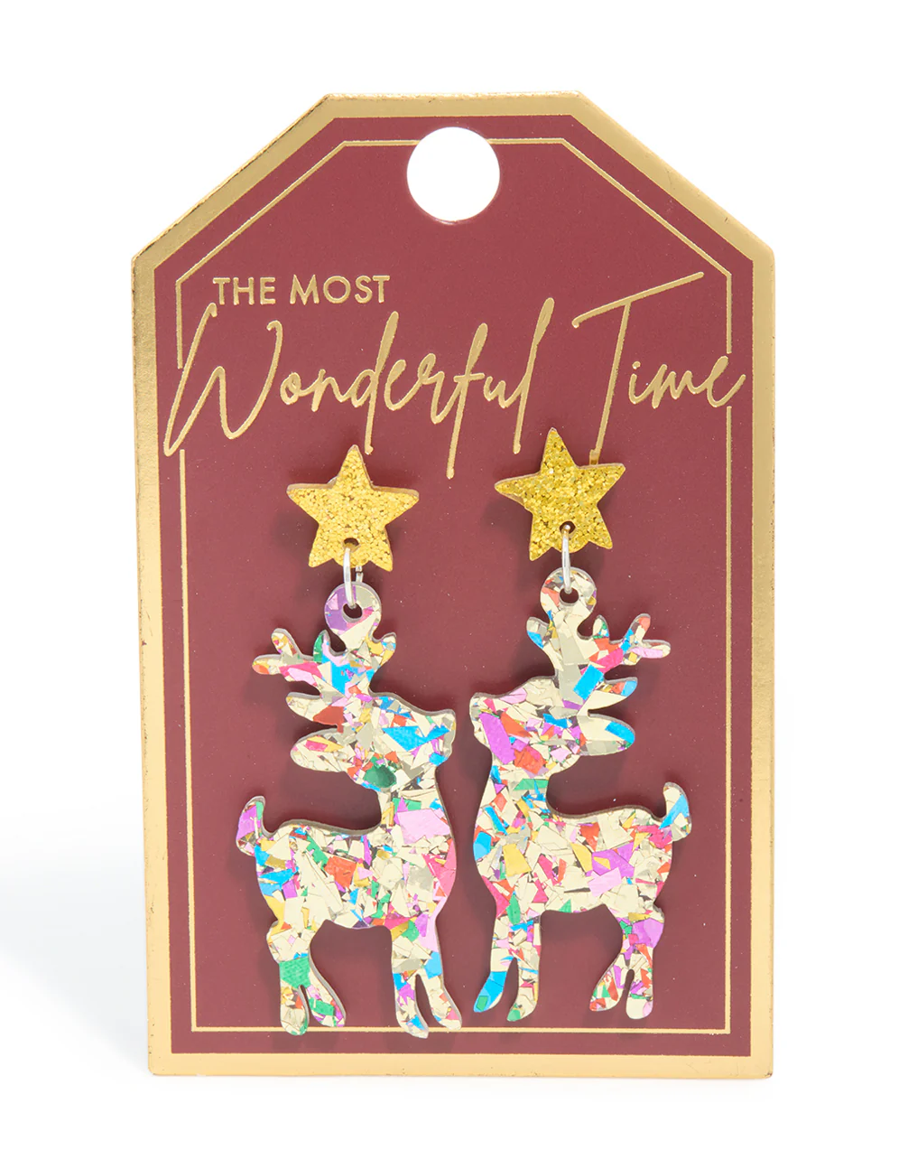 1691-acrylic-glitter-star-reindeer-drop-earrings-3.webp Acrylic Glitter Star Reindeer Drop Earrings