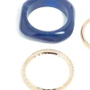 Acrylic Gold & Blue Bangle Pack