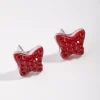 Acrylic Mini Butterfly Stud Earrings