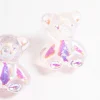 Acrylic Pink Candy Bear Stud Earrings