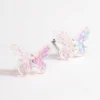 Acrylic Pink Candy Butterfly Stud Earrings