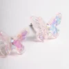 Acrylic Pink Candy Butterfly Stud Earrings