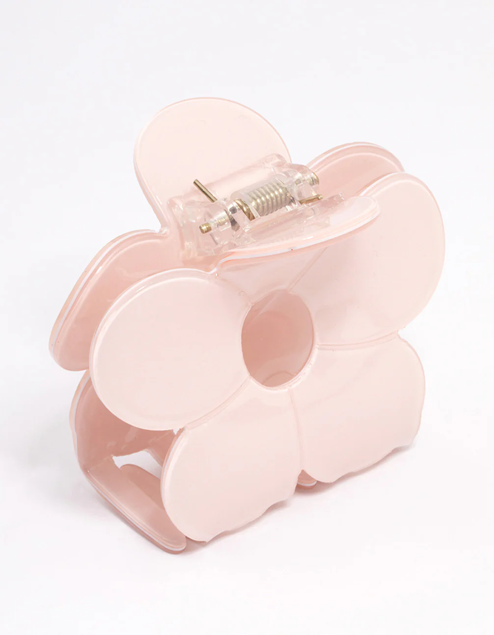 Acrylic Pink Cut Out Flower Claw Clip