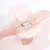 Acrylic Pink Cut Out Flower Claw Clip