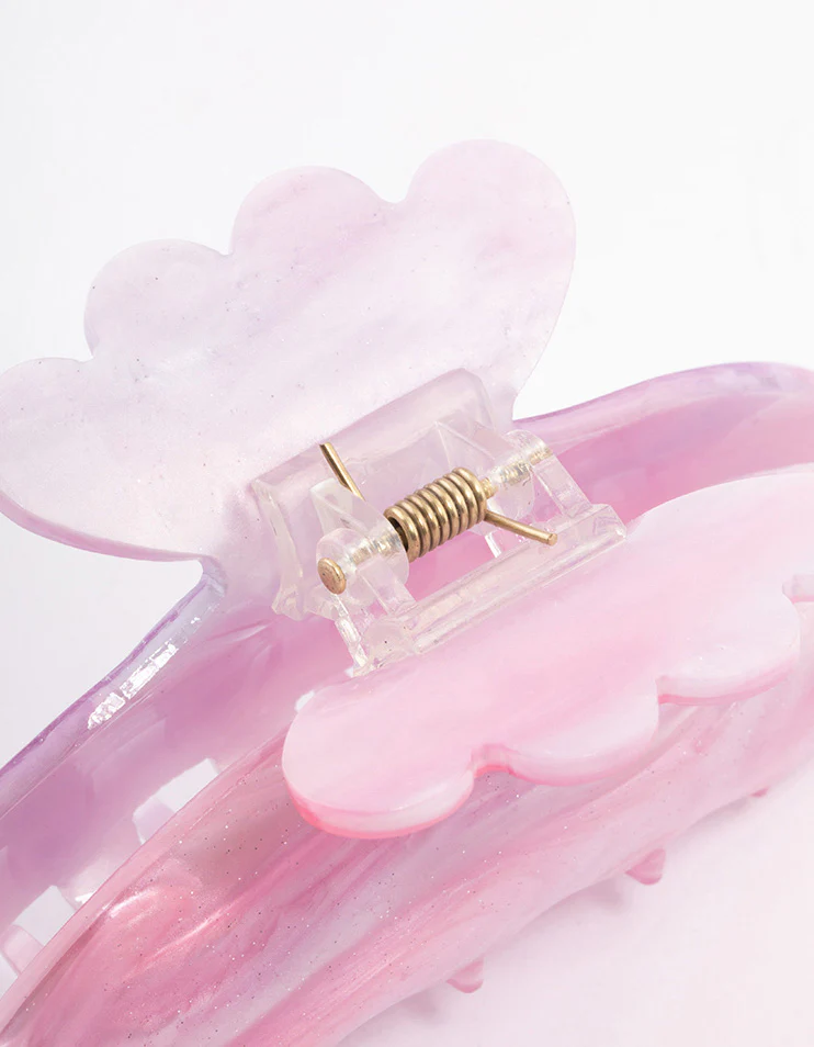1741-acrylic-pink-slick-butterfly-hair-claw-clip-3.webp Acrylic Pink Slick Butterfly Hair Claw Clip