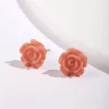Acrylic Pop Pink Rose Stud