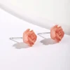 Acrylic Pop Pink Rose Stud