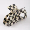 Acrylic Rectangle Check Claw Clip