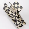 Acrylic Rectangle Check Claw Clip