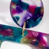Acrylic Rectangle Cut-Out Drop Earrings