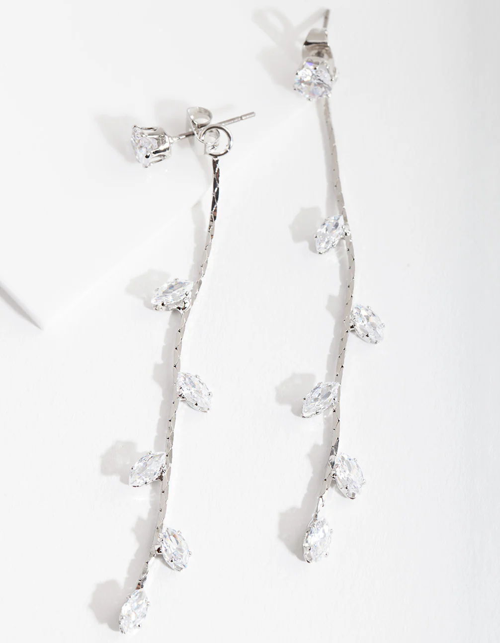 176-cubic-zirconia-floral-string-earrings-3.webp Cubic Zirconia Floral String Earrings